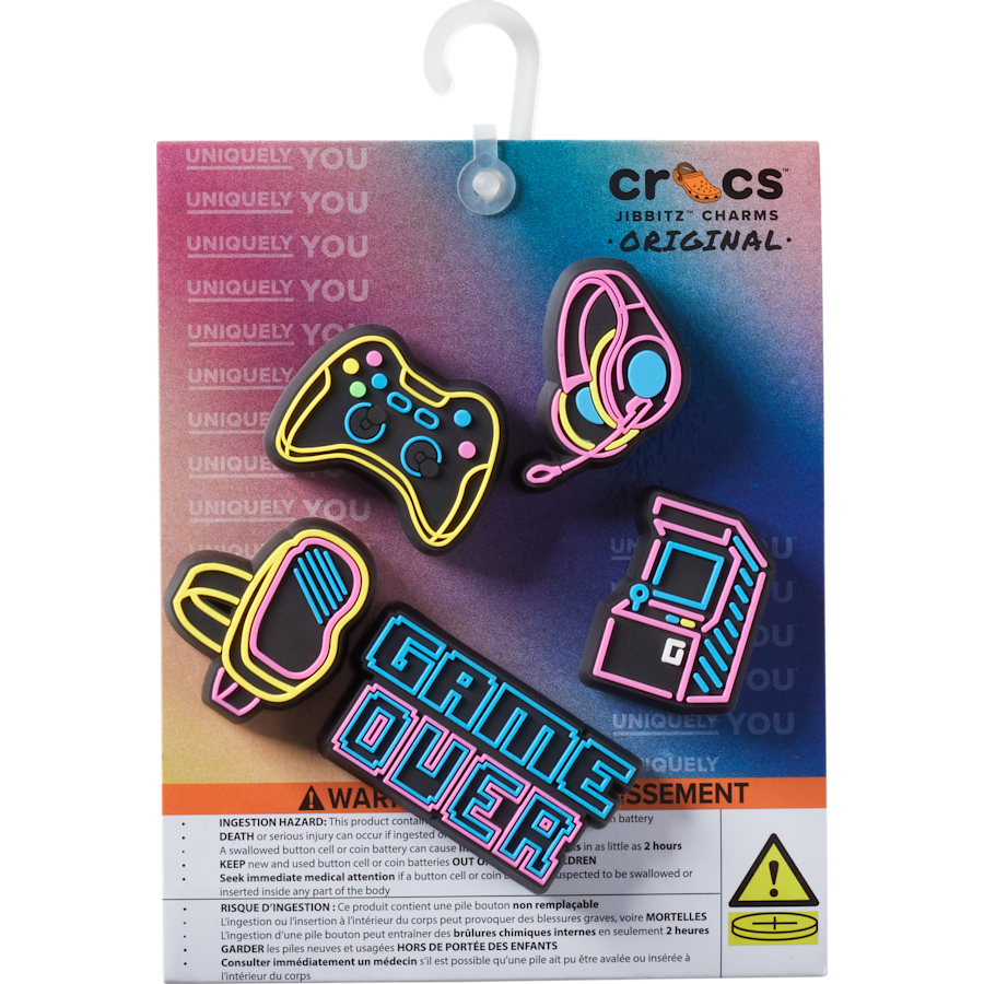 Crocs - Lights Up Neon Gamer 5 Pack Jibbitz™ charms For Sale