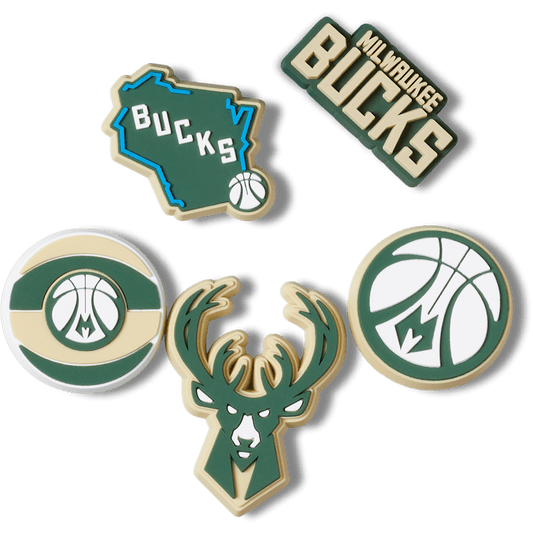 Crocs - NBA Milwaukee Bucks 5 Pack Jibbitz™ charms For Sale