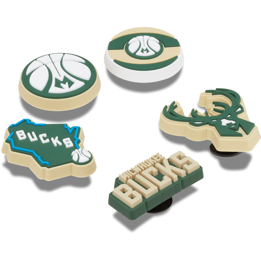Crocs - NBA Milwaukee Bucks 5 Pack Jibbitz™ charms For Sale