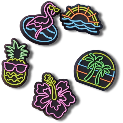 Crocs Lights Up Neon 5 Pack Jibbitz™ charms On Sale