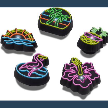 Crocs Lights Up Neon 5 Pack Jibbitz™ charms On Sale