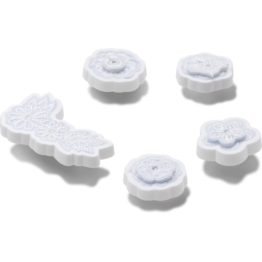 Crocs White Elegant Floral 5 Pack Jibbitz™ charms Sale