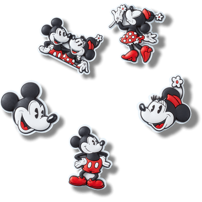 Crocs Mickey and Minnie PVC 5 Pack Jibbitz™ charms Discount