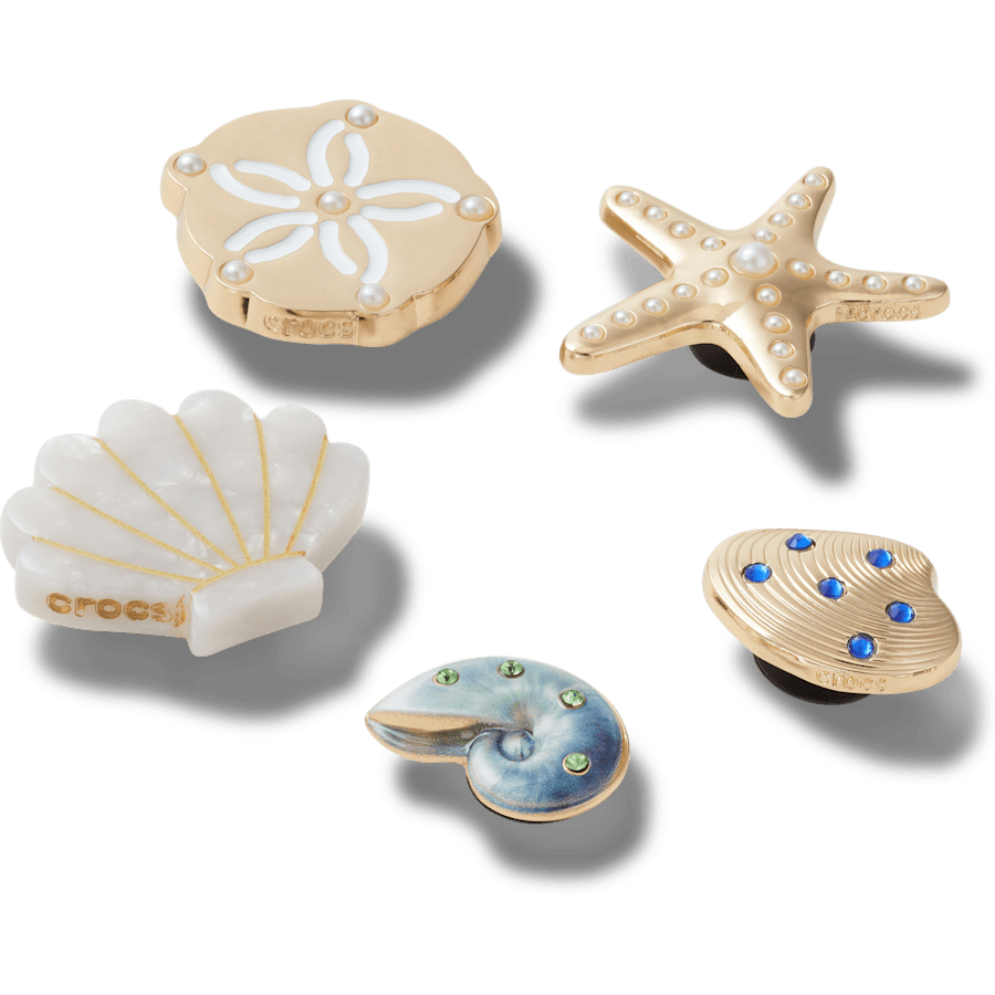 Crocs | Gold Seashell 5 Pack Jibbitz™ charms Online