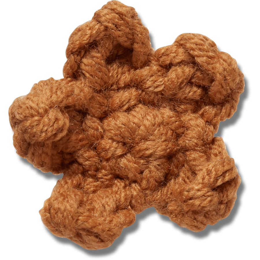 Crocs Crafted Crochet Brown Star Jibbitz™ charms Discount