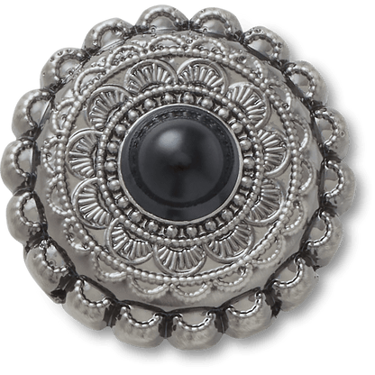 Crocs / Silver and Black Emblem Jibbitz™ charms Discount