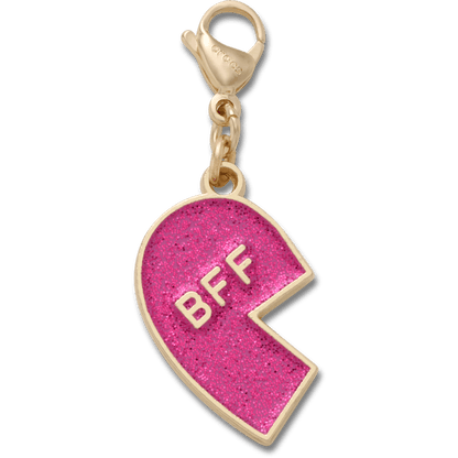 Crocs / Pink Glitter BFF Charm Left Jibbitz Shoe Charm Discount
