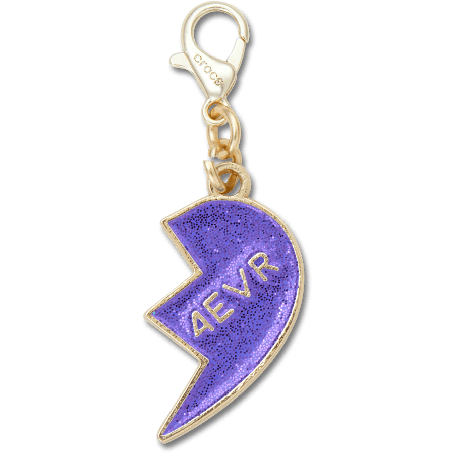 Crocs Purple Glitter BFF Charm Right Jibbitz Shoe Charm Outlet
