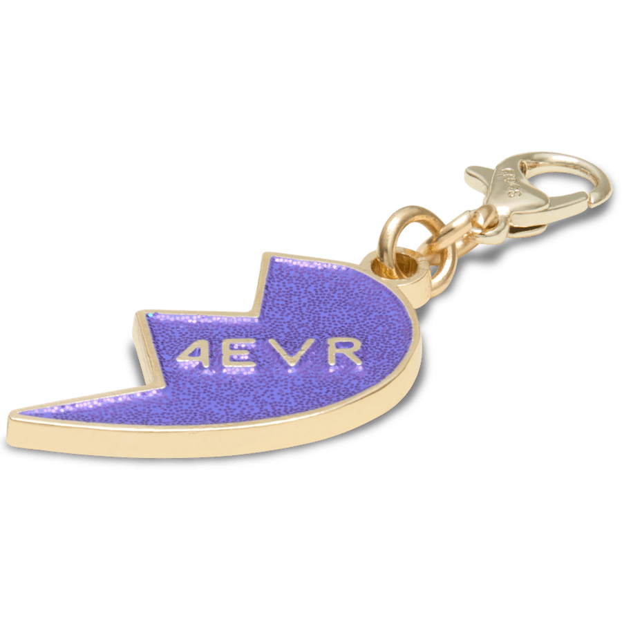 Crocs Purple Glitter BFF Charm Right Jibbitz Shoe Charm Outlet