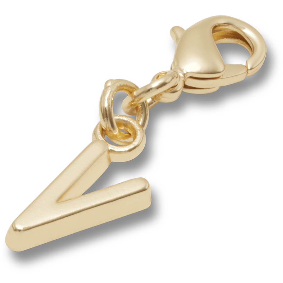 Crocs / Gold Letter V Charm Jibbitz™ charms Discount