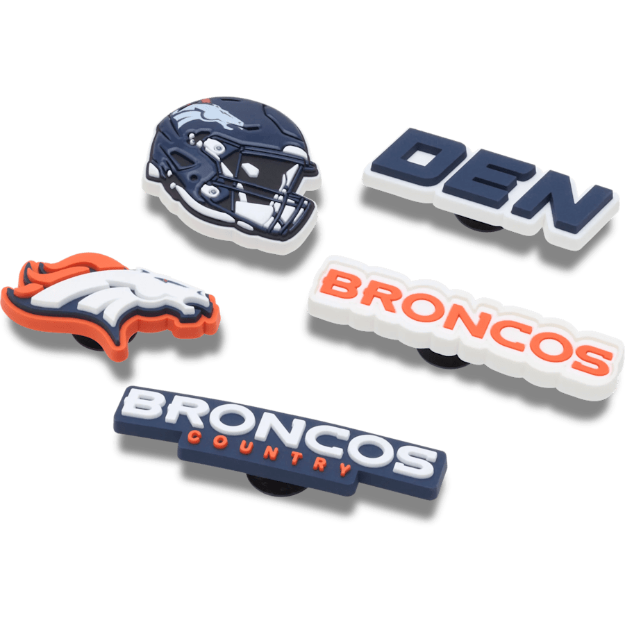Crocs NFL Denver Broncos 5 Pack Jibbitz Shoe Charm Sale