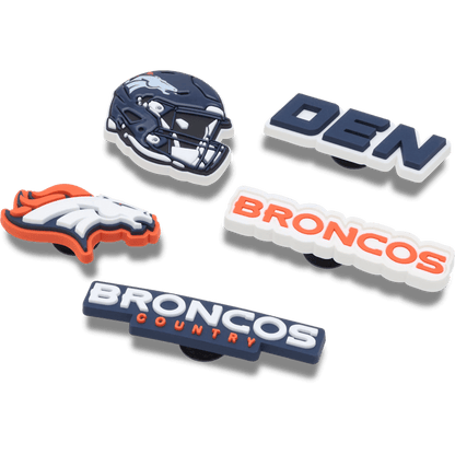 Crocs NFL Denver Broncos 5 Pack Jibbitz Shoe Charm Sale