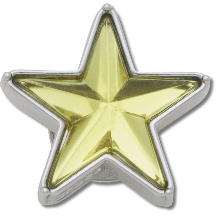 Crocs / Silver and Green SMT Gem Star Jibbitz™ charms Discount