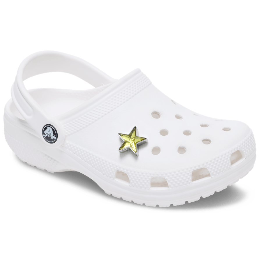 Crocs / Silver and Green SMT Gem Star Jibbitz™ charms Discount