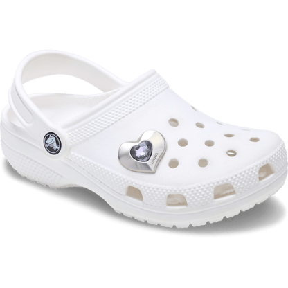 Crocs / SilverandPurple SMT Gem Heart Jibbitz™ charms Discount