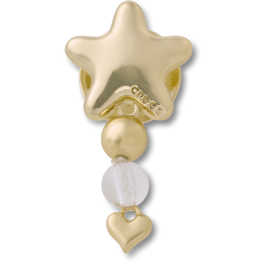Crocs Gold Star with Heart Dangle Jibbitz™ charms Discount