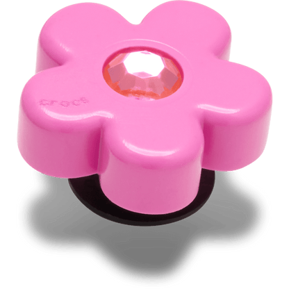 Crocs / Bright Pink Flower With Gem Jibbitz™ charms Discount