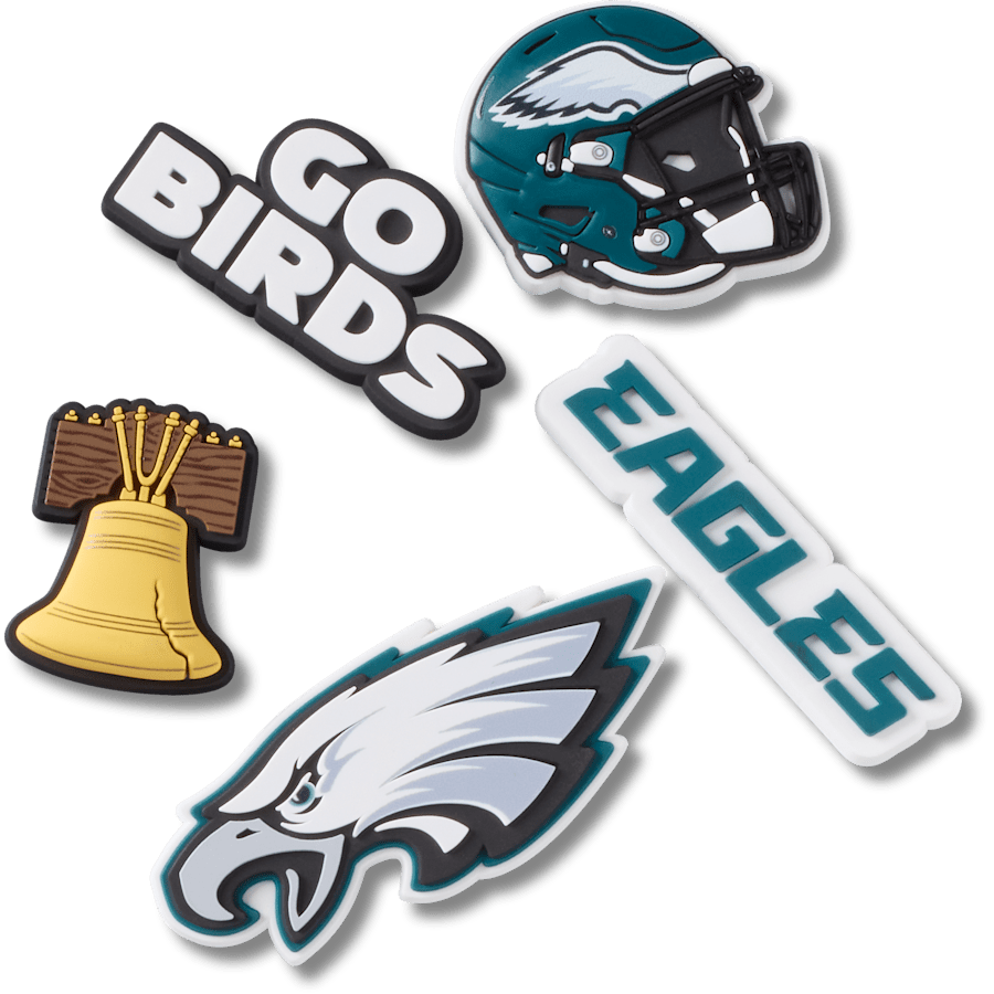 Crocs / NFL Philadelphia Eagles 5 Pack Jibbitz Shoe Charm Discount