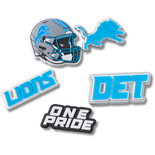 Crocs NFL Detroit Lions 5 Pack Jibbitz Shoe Charm Discount