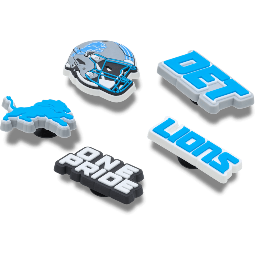 Crocs NFL Detroit Lions 5 Pack Jibbitz Shoe Charm Discount