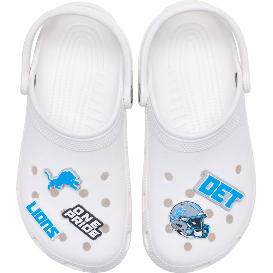 Crocs NFL Detroit Lions 5 Pack Jibbitz Shoe Charm Discount