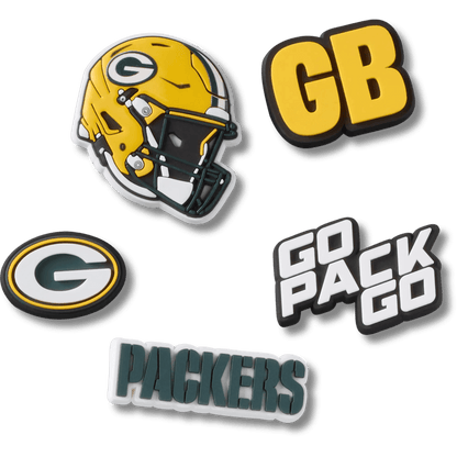 Crocs NFL Green Bay Packers 5 Pack Jibbitz Shoe Charm On Sale