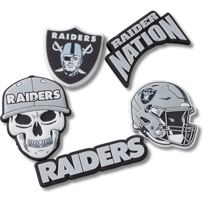 Crocs / NFL Las Vegas Raiders 5 Pack Jibbitz Shoe Charm Discount
