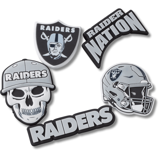 Crocs / NFL Las Vegas Raiders 5 Pack Jibbitz Shoe Charm Discount