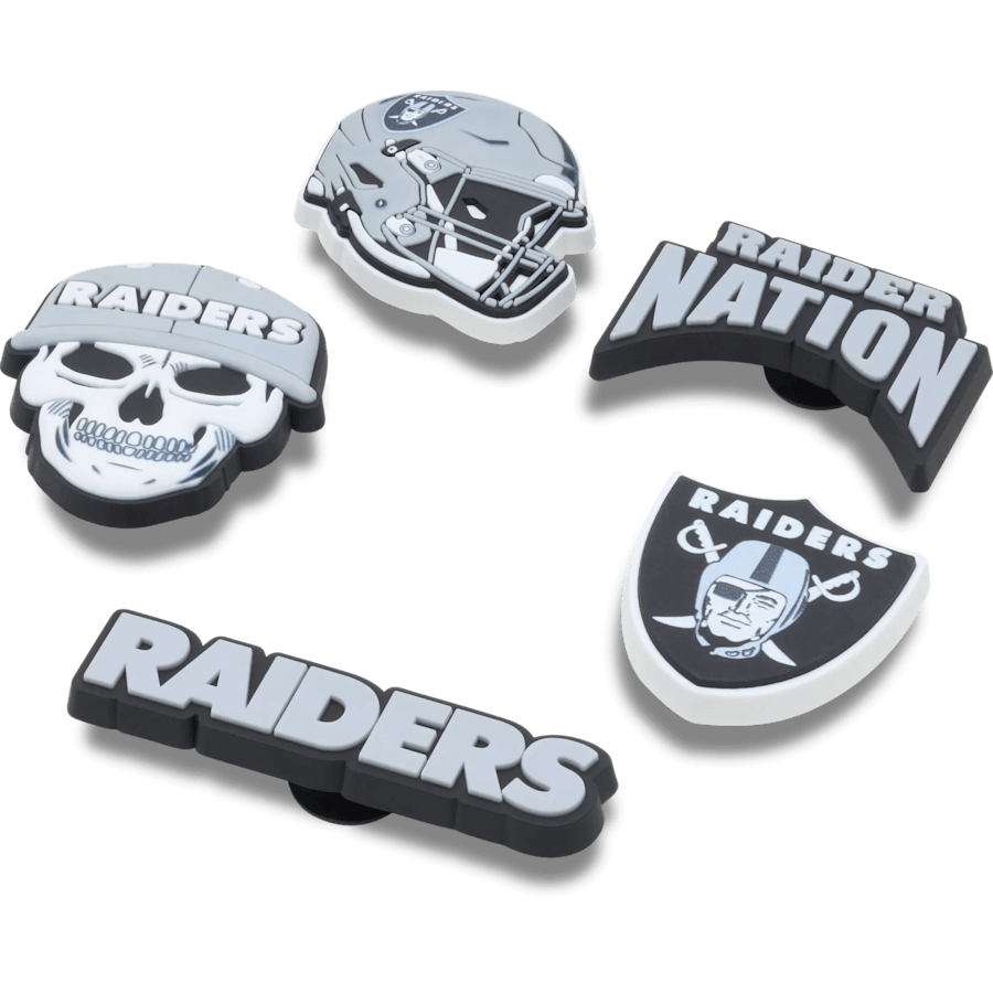 Crocs / NFL Las Vegas Raiders 5 Pack Jibbitz Shoe Charm Discount