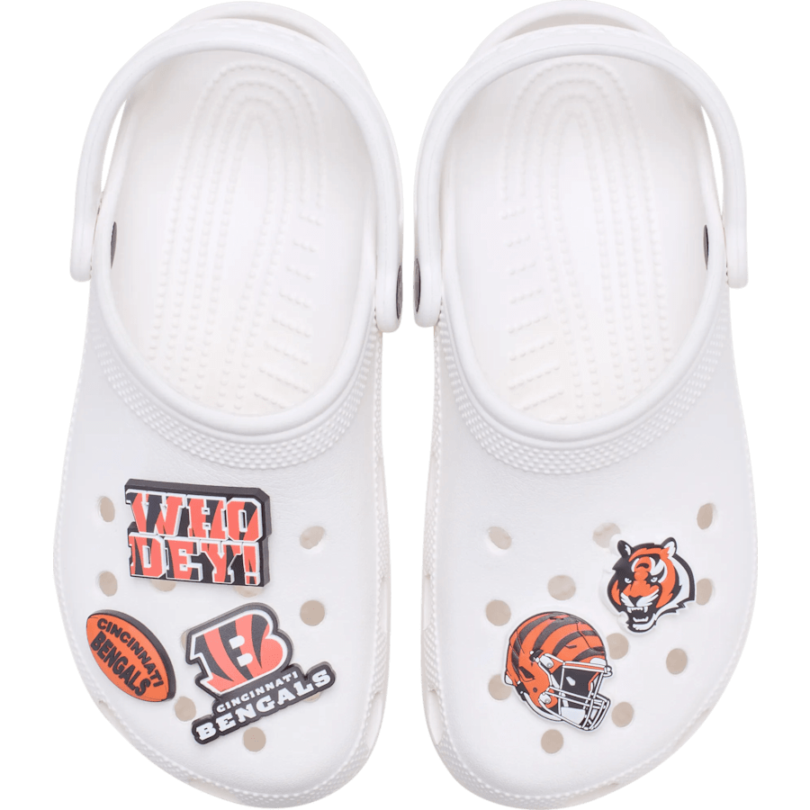 Crocs NFL Cincinnati Bengals 5 Pack Jibbitz Shoe Charm Discount