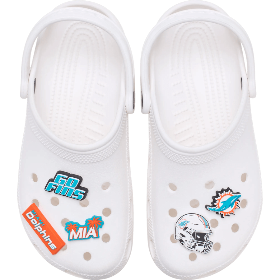 Crocs | NFL Miami Dolphins 5 Pack Jibbitz Shoe Charm Online