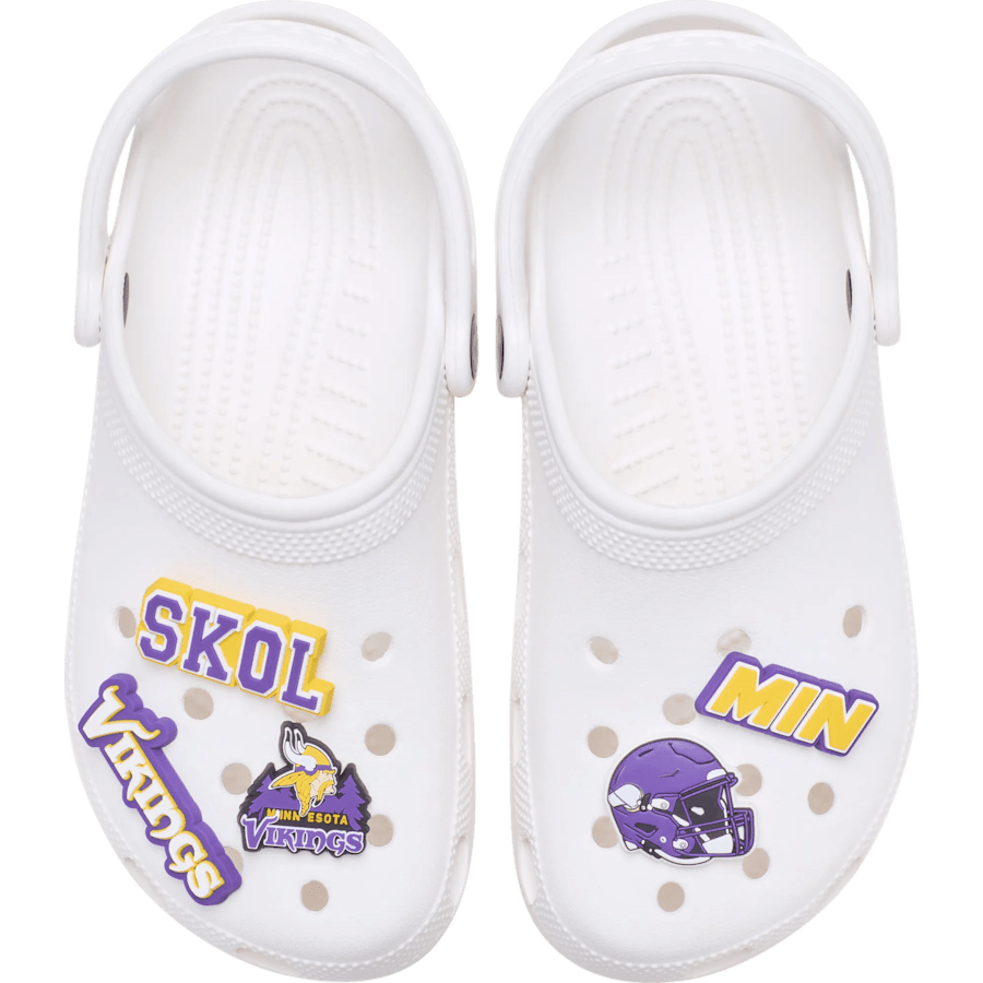 Crocs NFL Minnesota Vikings 5 Pack Jibbitz Shoe Charm Sale