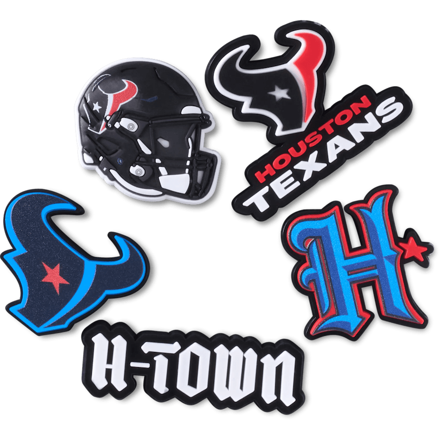 Crocs NFL Houston Texans 5 Pack Jibbitz Shoe Charm On Sale