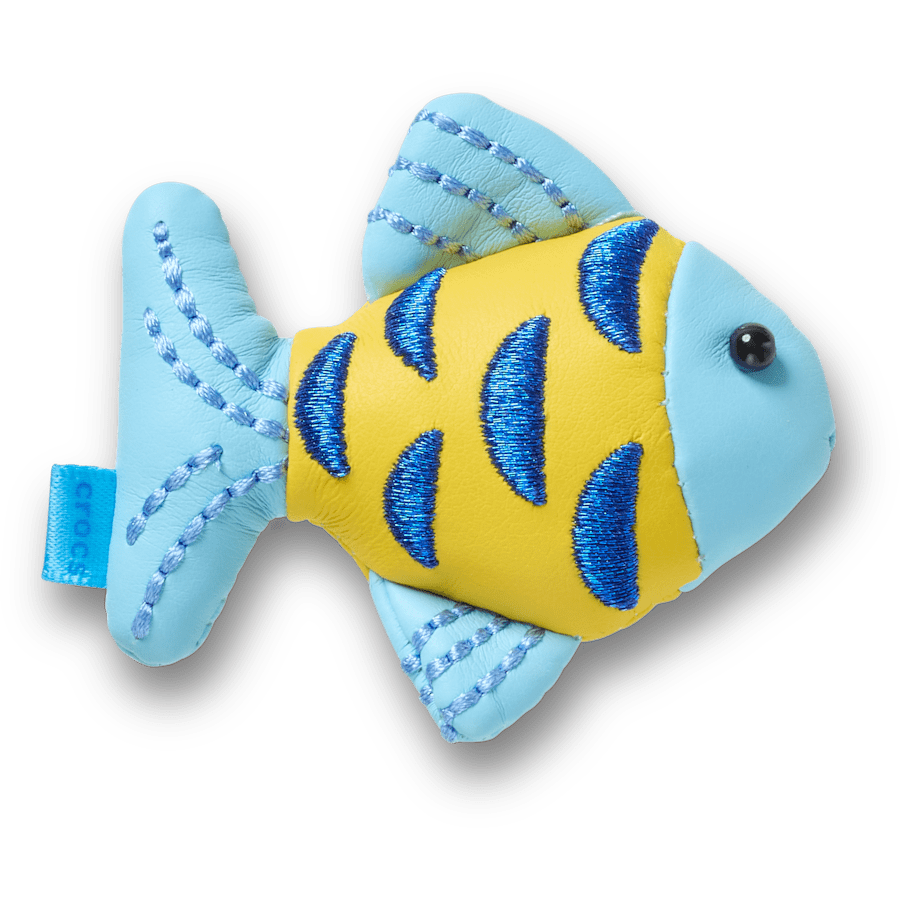 Crocs Blue and Gold Sparkle Fish Jibbitz™ charms Outlet