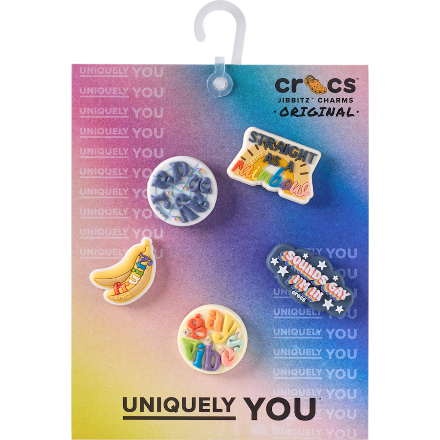 Crocs Irreverent Pride 5 Pack Jibbitz™ charms On Sale