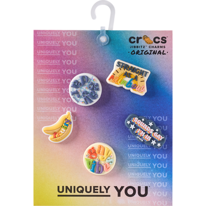 Crocs Irreverent Pride 5 Pack Jibbitz™ charms On Sale