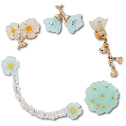 Crocs Blue Dainty Floral 5 Pack Jibbitz™ charms Sale