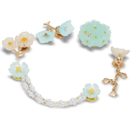 Crocs Blue Dainty Floral 5 Pack Jibbitz™ charms Sale