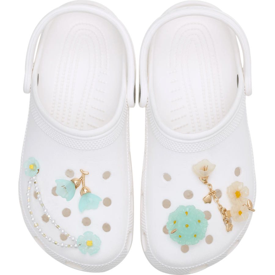 Crocs Blue Dainty Floral 5 Pack Jibbitz™ charms Sale