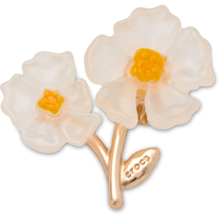 Crocs White Floral Blossom Jibbitz™ charms Sale
