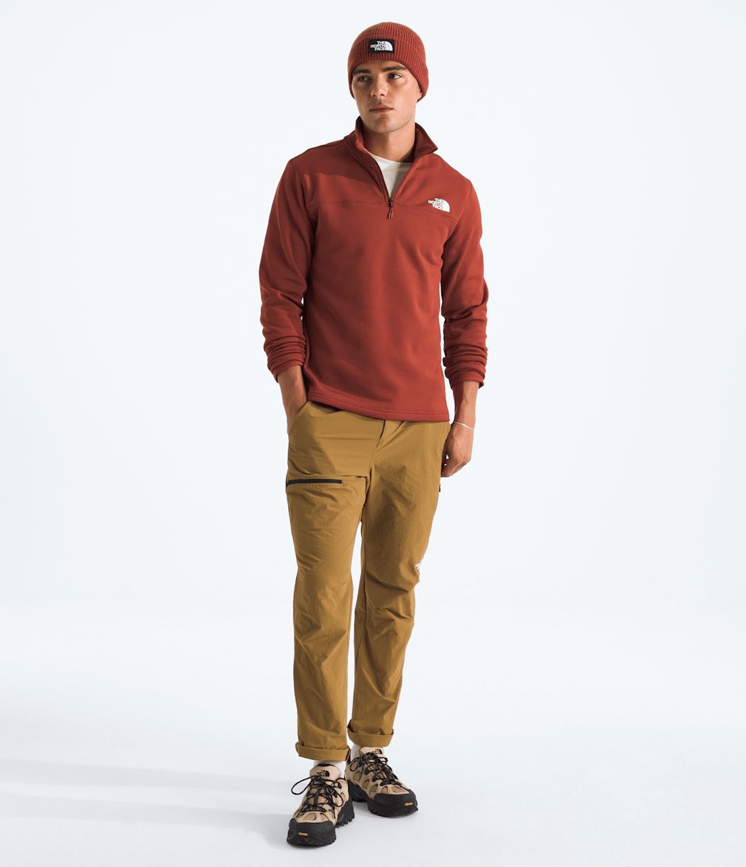 The North Face Men’s Cedar Trail Grid Fleece ¼-Zip