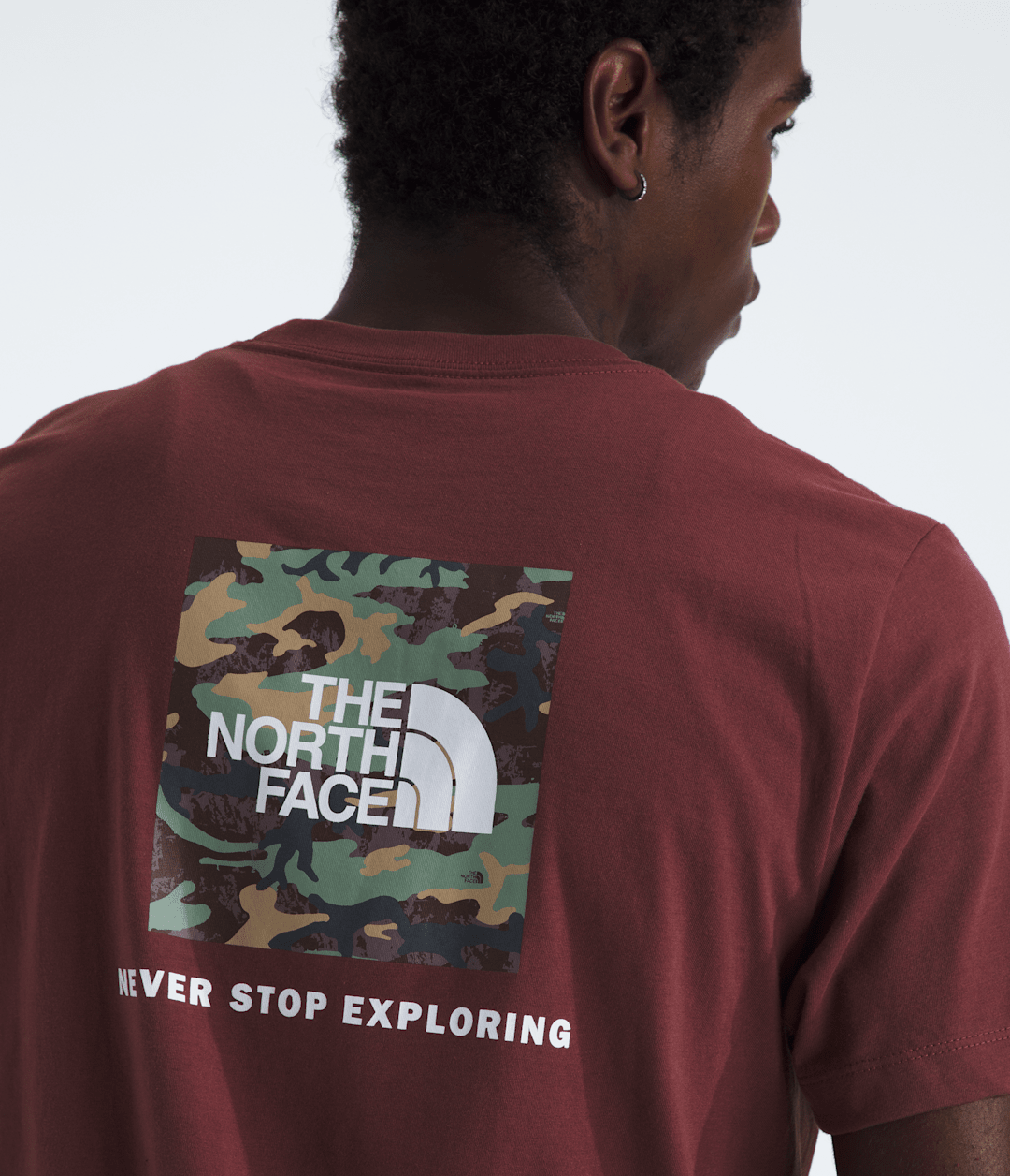 The North Face Men’s Evolution Box Camo Fill Short-Sleeve Tee—Graphic