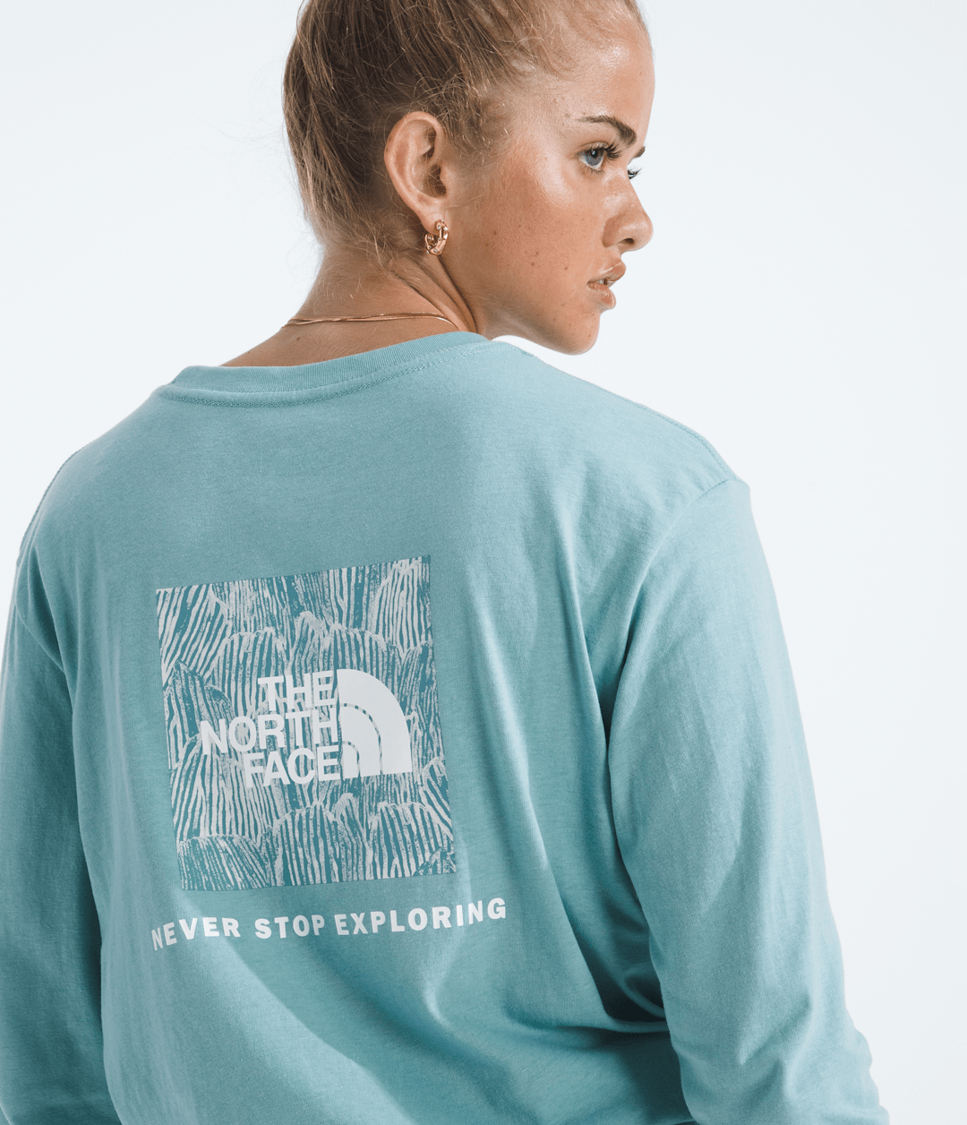 The North Face Women’s Evolution Box NSE Fill Long-Sleeve Tee—Graphic