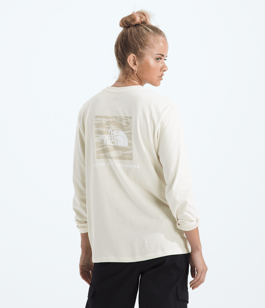 The North Face Women’s Evolution Box NSE Fill Light Long-Sleeve Tee—Graphic