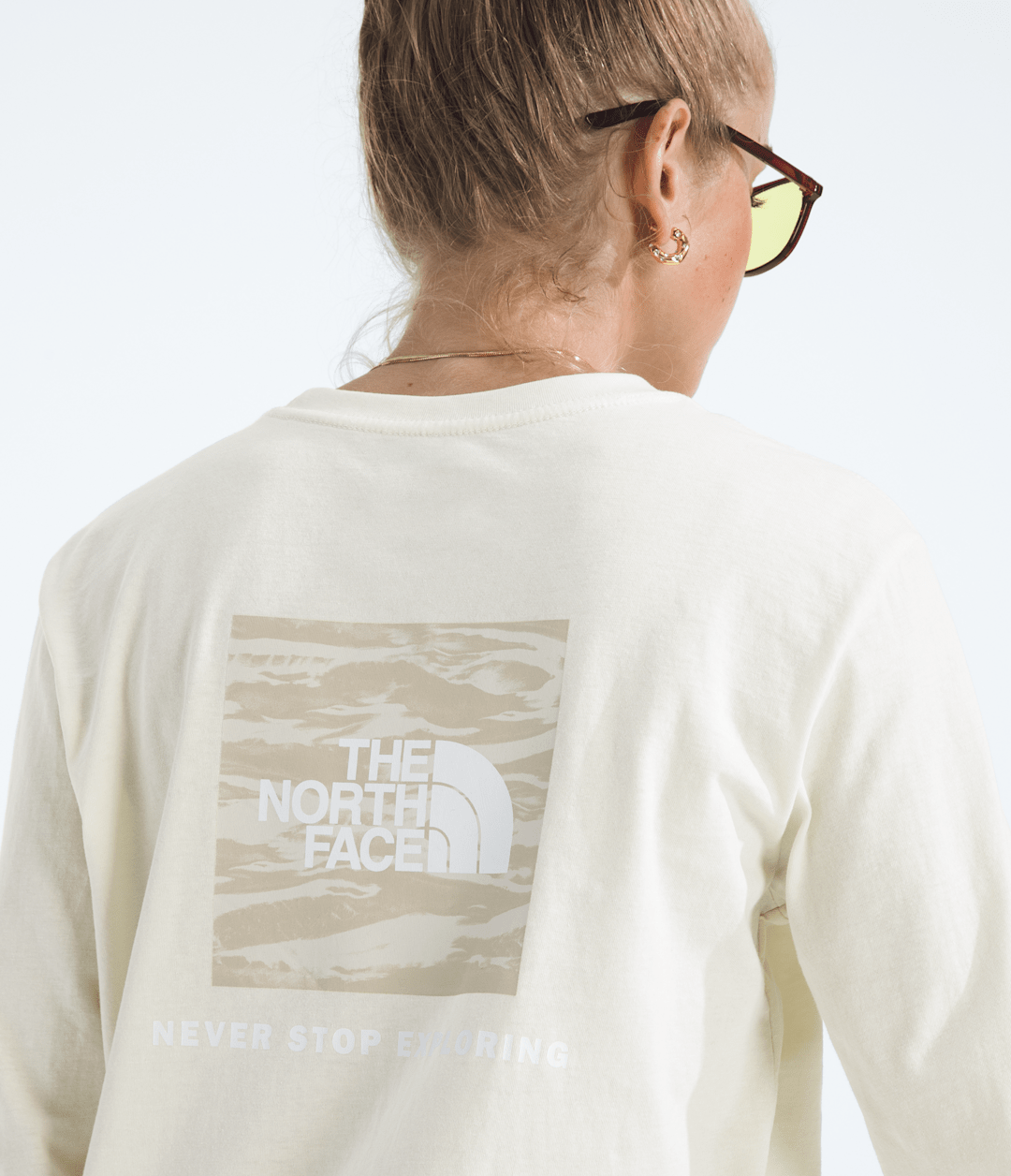 The North Face Women’s Evolution Box NSE Fill Light Long-Sleeve Tee—Graphic