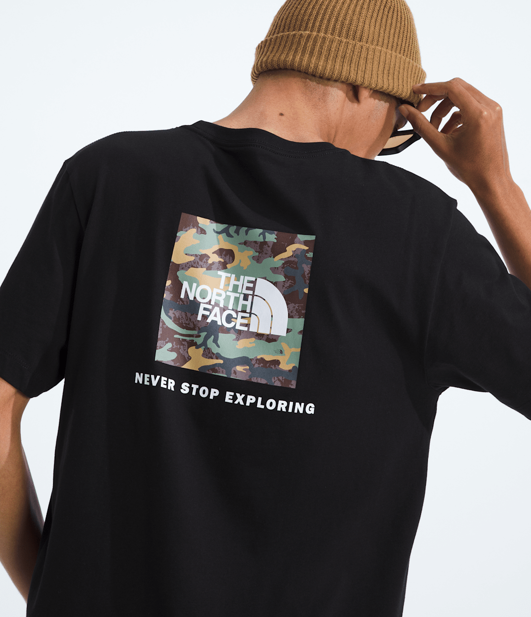The North Face Men’s Evolution Box Camo Fill Short-Sleeve Tee—Graphic