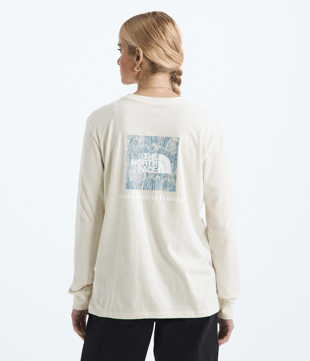 The North Face Women’s Evolution Box NSE Fill Long-Sleeve Tee—Graphic