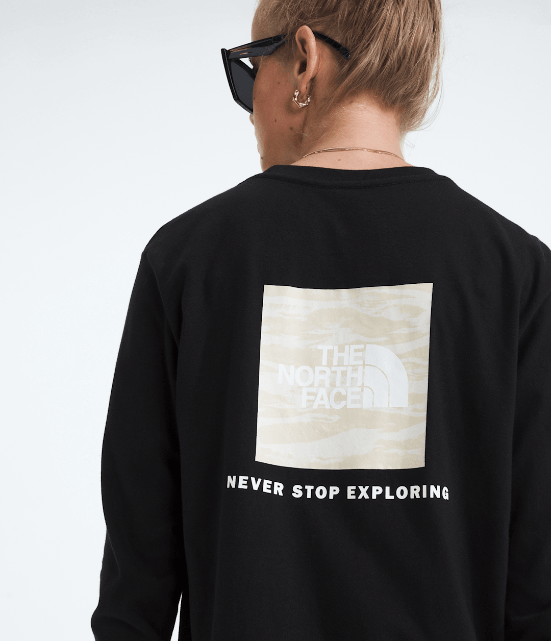 The North Face Women’s Evolution Box NSE Fill Light Long-Sleeve Tee—Graphic