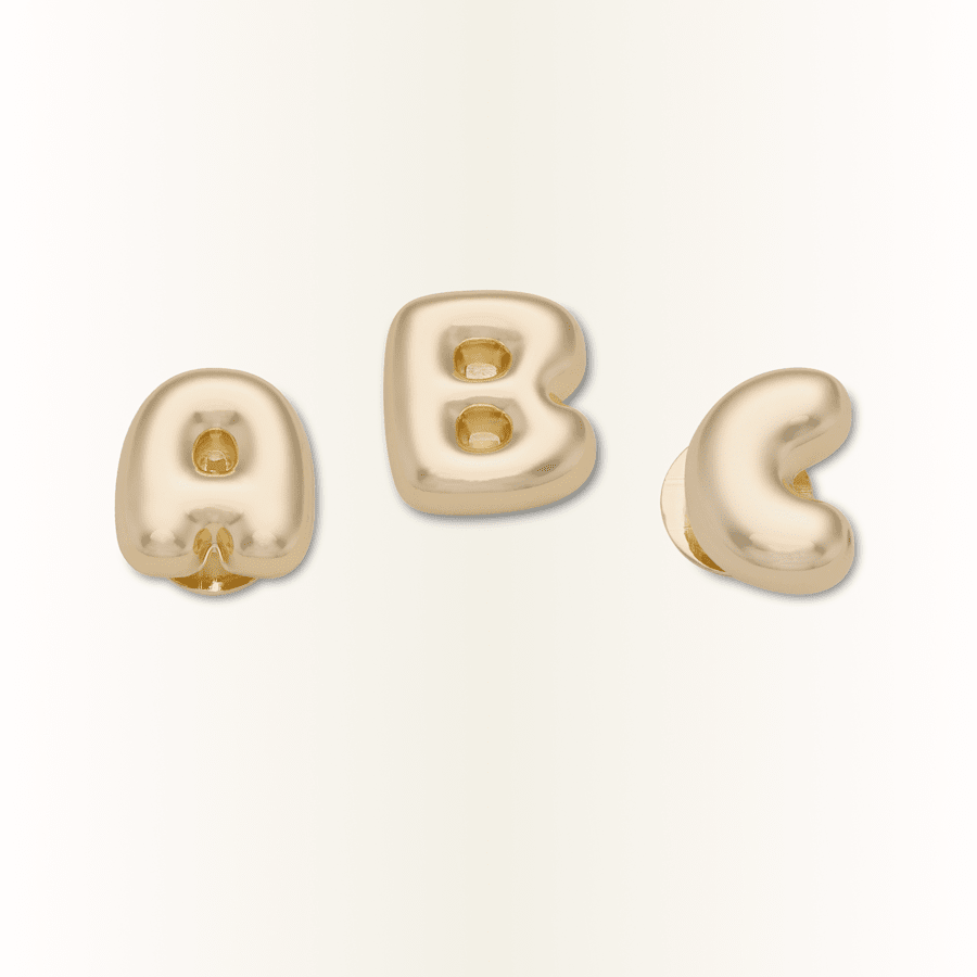 Crocs Gold Bubble Letter A-Z Jibbitz™ charms Outlet