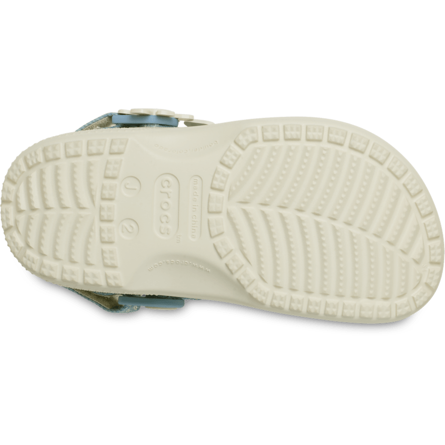 Crocs Kids’ Classic Denim Flower Adjustable Backstrap Clog Outlet